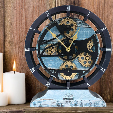 DESK-WALL CLOCK 10 INCH AQUA GREEN