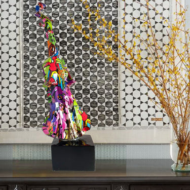 SCULPTURE EN RÉSINE CHIEN AVEC LUNETTES DE SOLEIL