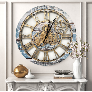 WALL CLOCK 24 INCH AQUA GREEN