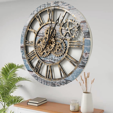 WALL CLOCK 24 INCH AQUA GREEN