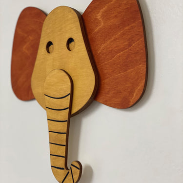 WALL WOOD SCULPTURE ANIMAL ELEPHANT