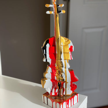 RESIN SCULPTURE VIOLIN