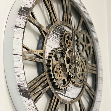 WALL CLOCK 24 INCH GREY & WHITE