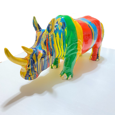 RESIN SCULPTURE RHINOCERUS